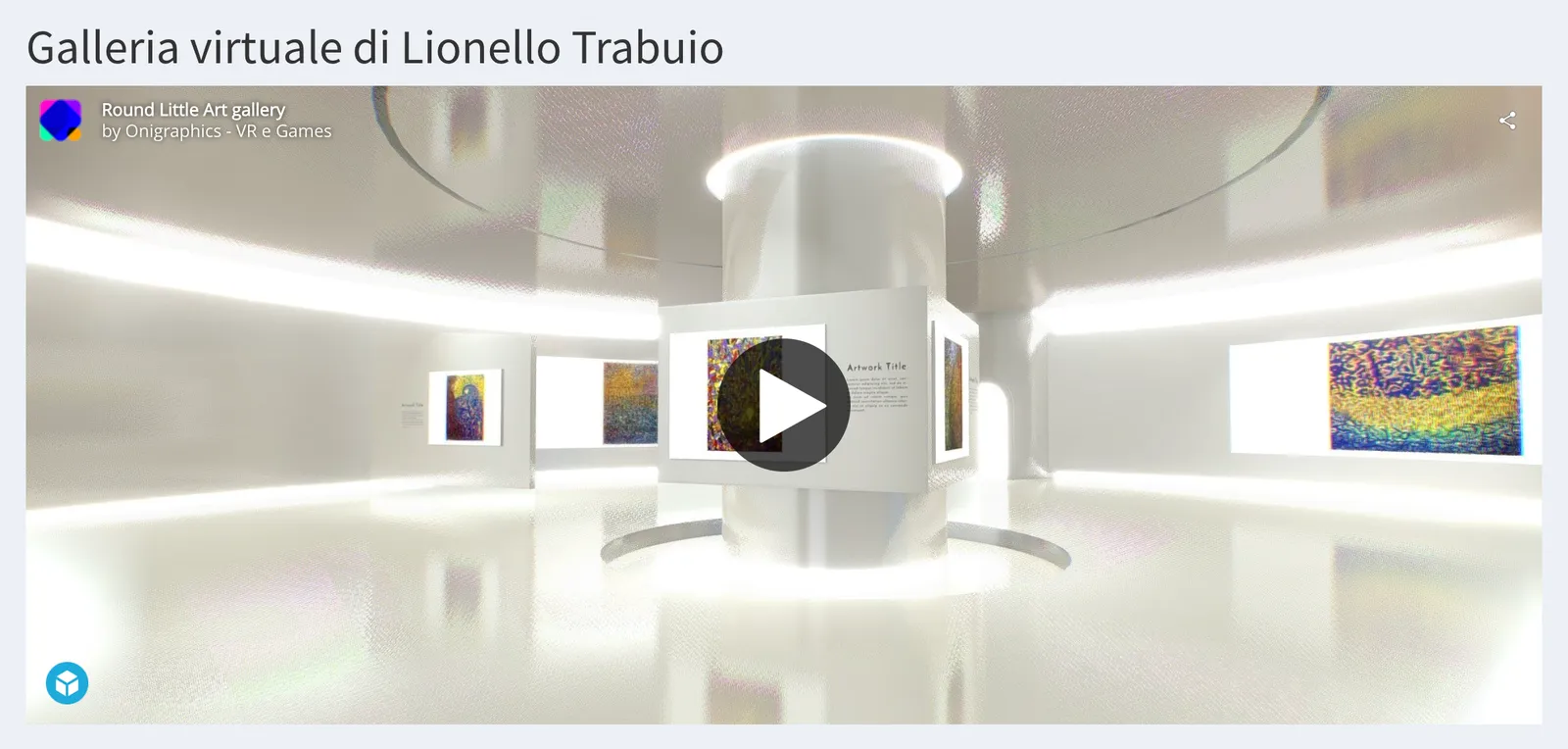 The 3D Virtual Galleries website (2019–2025)