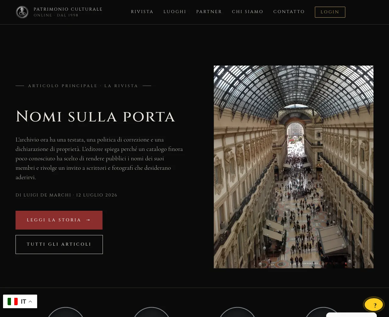 The Cultural Heritage Online website — culturalheritageonline.com, 2026 edition