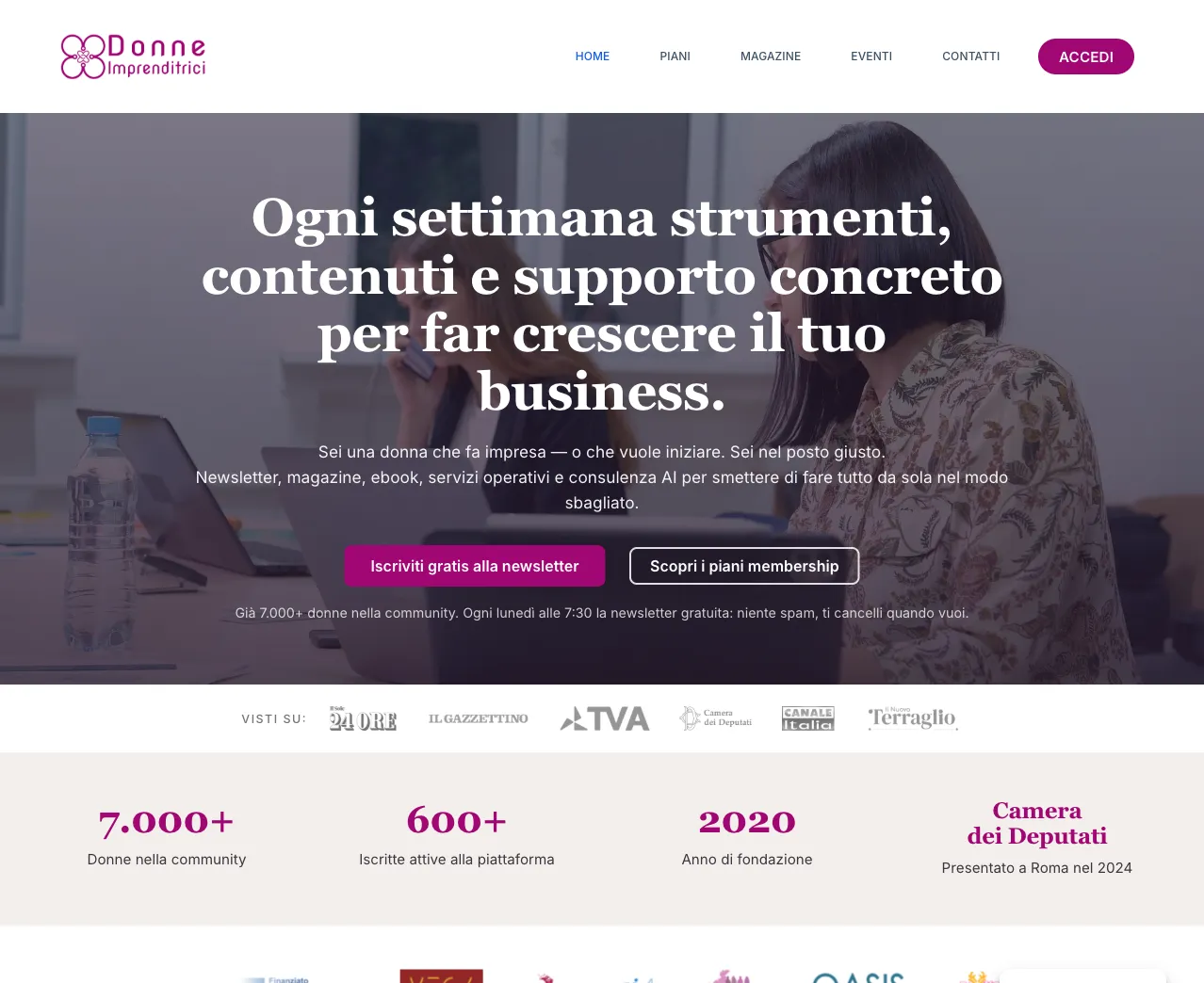 The DonneImprenditrici.it website (2024–2026)
