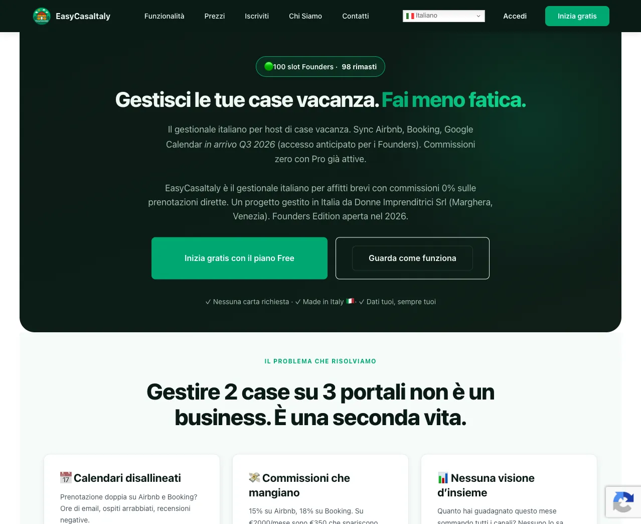 The EasyCasaItaly website (2026)