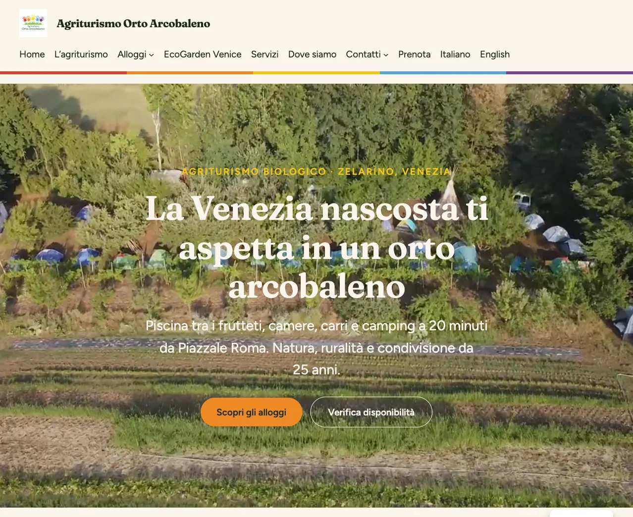 The Orto Arcobaleno website (2020–2026)