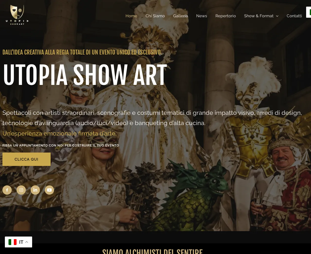 The Utopia Show Art website (active client)